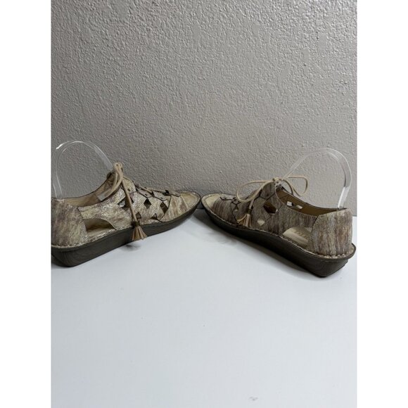 Alegria Valerie Gladiator Southwestern 38 7.5 8 Lace Up Leather Sandals VAL-7762 - Picture 8 of 11